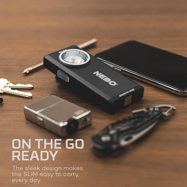 Alt view image 5 of 7 - NEBO SLIM Pocket Flashlight | 500 Lumens, Rechargeable Mini EDC Work Light, Magnetic Base & Dimmable Brightness, Durable & Water Resistant, Includes Charging Cable Black
