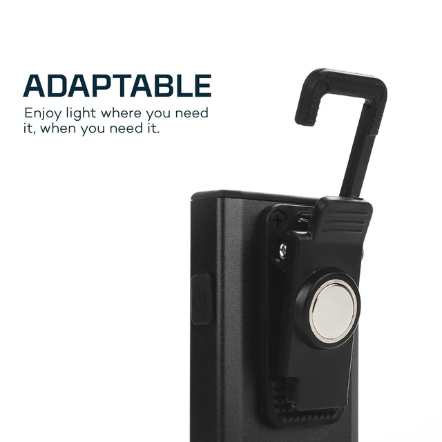 Alt view image 6 of 7 - NEBO SLIM Pocket Flashlight | 500 Lumens, Rechargeable Mini EDC Work Light, Magnetic Base & Dimmable Brightness, Durable & Water Resistant, Includes Charging Cable Black