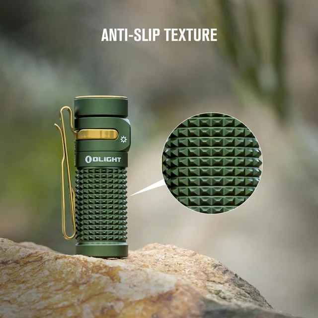 Alt view image 7 of 7 - OLIGHT Baton4 Rechargeable EDC Flashlight, Bright Small Light OD Green | 1300 Lumens, Pocket LED Light, 6 Modes, with MCC Charging Cable, IPX8 Waterproof for Home, Camping, Emergencies, Outdoors