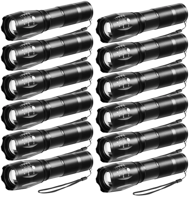 Main image of Staaricc 12P LED Small Flashlights High Lumens, Mini Flash Light for Home | 5Mode Adjustable Tactical Design, Super Bright 1000L, AAA Battery Powered, 5in Pocket Size, 656ft beam for Emergency Camping