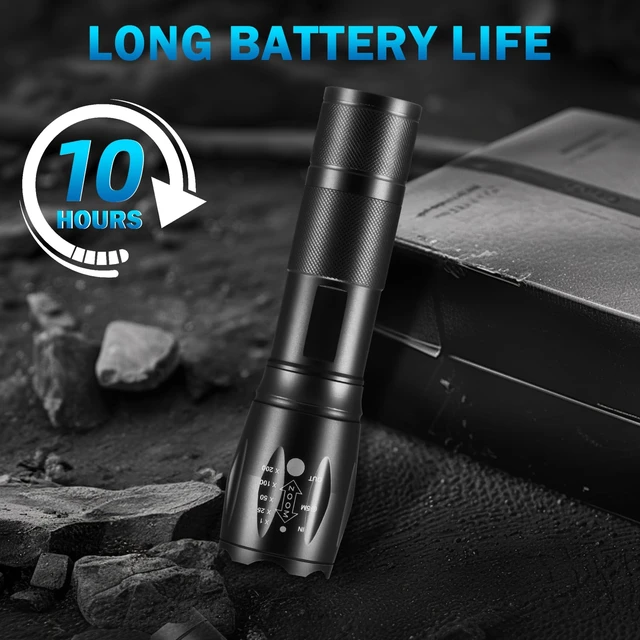Alt view image 6 of 7 - Staaricc 12P LED Small Flashlights High Lumens, Mini Flash Light for Home | 5Mode Adjustable Tactical Design, Super Bright 1000L, AAA Battery Powered, 5in Pocket Size, 656ft beam for Emergency Camping