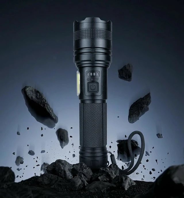 Alt view image 7 of 7 - 2 Pack LED Flashlights High Lumens, 90000LM Bright Flashlight for Home | Super Bright Flashlights with 7 Modes, High Powered Handheld Flash Light for Camping Hiking Night Work