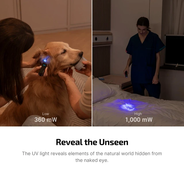 Alt view image 6 of 7 - OLIGHT ArkPro Lite EDC Pocket Flashlight Rechargeable with UV Light, Black | Red Light, White LED, 1200 Lumens, USB-C, Magnetic, Portable Flat Flashlight for Pet Urine Detection, Camping