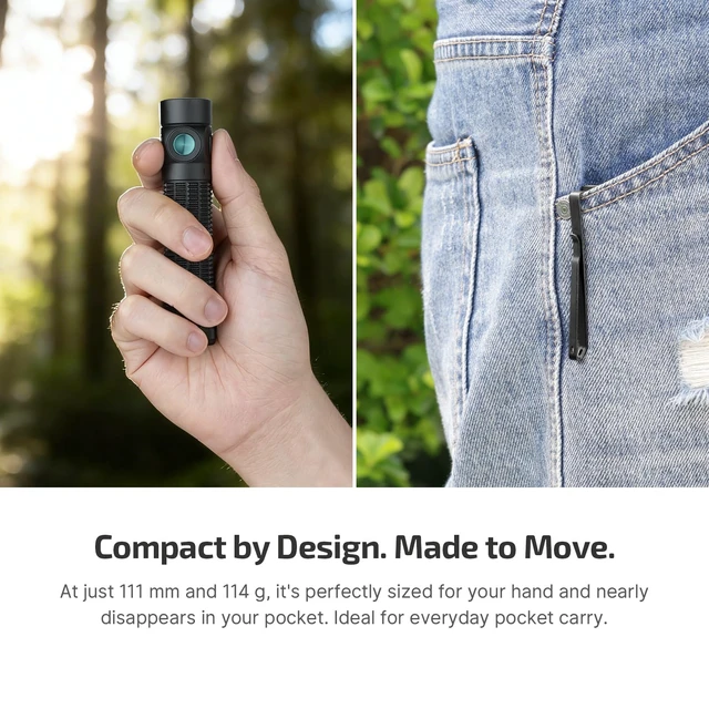 Alt view image 7 of 7 - OLIGHT Baton4 Pro EDC Flashlight Rechargeable, Small Pocket Light Black | 1600 Lumens, Bright LED Flash Light,Tactical Switch, Magnetic&USB C Charging, IPX8 Waterproof for Home, Camping and Emergency