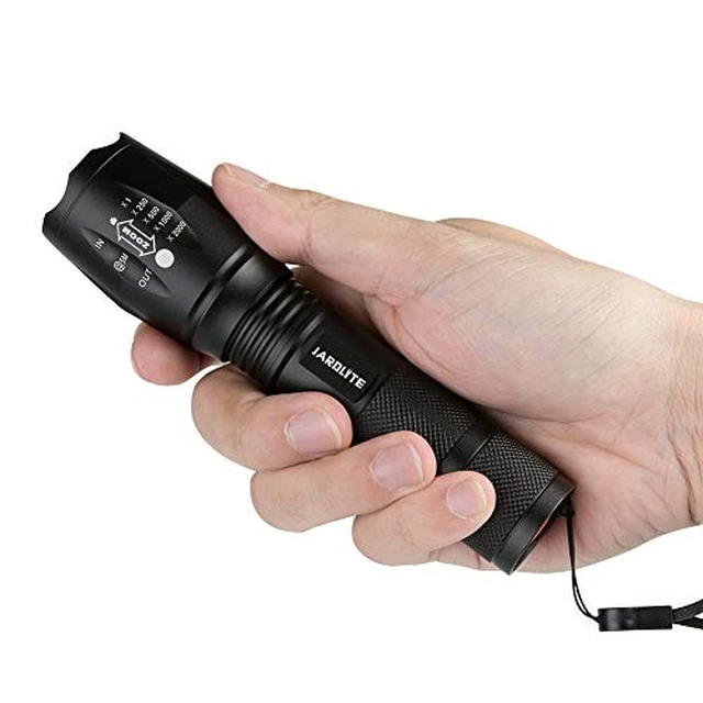 Alt view image 3 of 7 - JARDLITE LED Emergency Handheld Flashlight with Adjustable Focus, Water Resistant, 5 Modes, Best Tactical Flashlight for Emergency, Camping and Fishing, 2 Pack