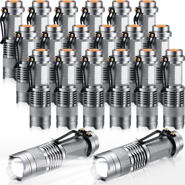Main image of Fumete 20 Pack Mini LED Tactical Flashlights | Compact 3-mode pocket flashlights with adjustable focus for camping, hiking, emergency kits, gifts and daily carry.