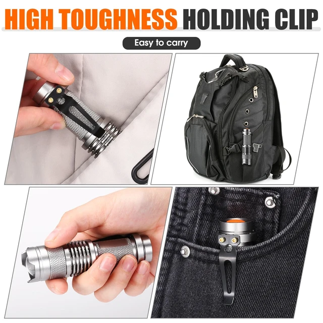 Alt view image 6 of 6 - Fumete 20 Pack Mini LED Tactical Flashlights | Compact 3-mode pocket flashlights with adjustable focus for camping, hiking, emergency kits, gifts and daily carry.