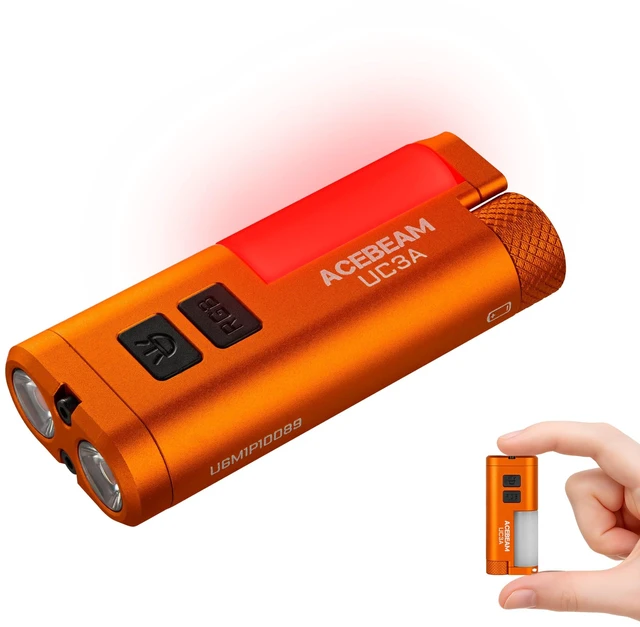 Main image of ACEBEAM UC3A EDC AAA Flashlight, 900 High Lumens Multi-Light Source Light | Mini Flashlight with Camping and 9 RGB Lights, Small Flat Pocket LED Magnetic Keychain Flashlight for Emergency Home Outdoor