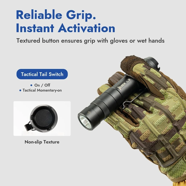 Alt view image 5 of 6 - WUBEN L3 Rechargeable LED Flashlight, 3000 High Lumens Super Bright Torch | Dual-Way USB-C with 7 Modes Handheld Flash Light, IP68 Waterproof Tactical Flashlight for Outdoor, Dog Walking, Emergencie