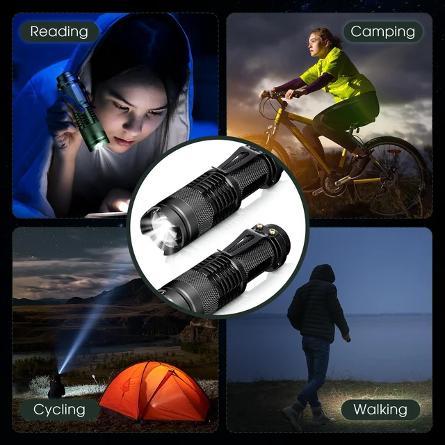 Alt view image 7 of 7 - Fumete 20 Pack Mini LED Tactical Flashlights | Compact 3-mode pocket flashlights with adjustable focus for camping, hiking, emergency kits, gifts and daily carry.