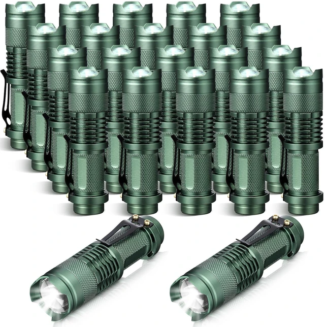 Main image of Fumete 20 Pack Mini LED Tactical Flashlights | Compact 3-mode pocket flashlights with adjustable focus for camping, hiking, emergency kits, gifts and daily carry.