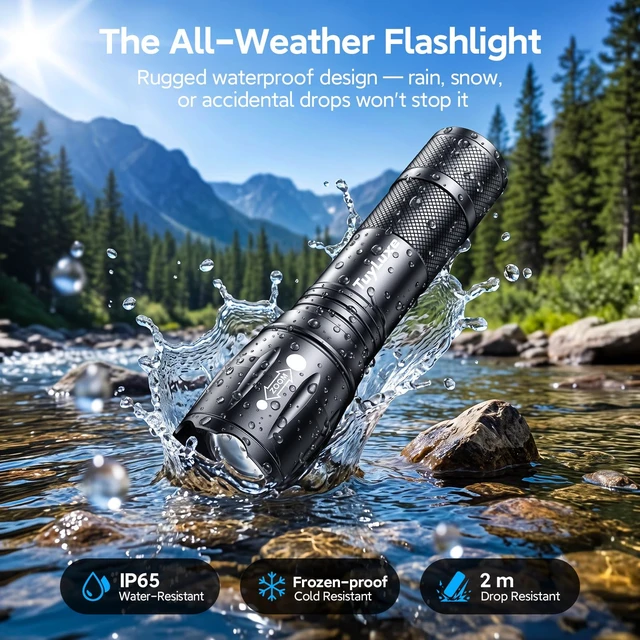 Alt view image 7 of 7 - TuyLuxe 6 Pack Mini LED Flashlights High Lumens, 36 AAA Batteries Included | Compact Aluminum Pocket Flashlights Small, Lightweight, 3 Modes, Zoomable, IP65 Waterproof for Home, Emergency & Camping