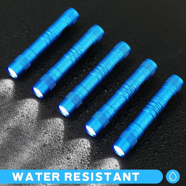Alt view image 5 of 6 - Hortsun 20 Pcs Mini Pen Light Flashlights Father Day Gifts for Men Pocket Flashlights Pen with Clip Small LED Handheld Slim Torches Without Battery(3.54 Inch,Blue)