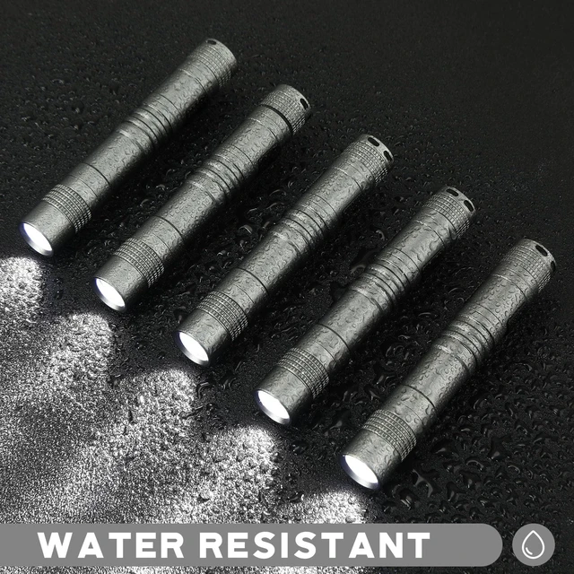 Alt view image 5 of 6 - Hortsun 20 Pcs Mini Pen Light Flashlights Father Day Gifts for Men Pocket Flashlights Pen with Clip Small LED Handheld Slim Torches Without Battery(3.54 Inch,Silver Gray)