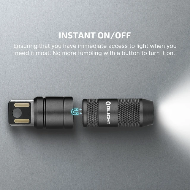 Alt view image 4 of 7 - OLIGHT 2 Pack IMINI 2 Rechargeable EDC Keychain Flashlight Black | 50LM and 21M Throw, Compact and Portable, Mini LED Keyring Lights, Built-in Battery, Ideal for Everyday Carry and Emergencies