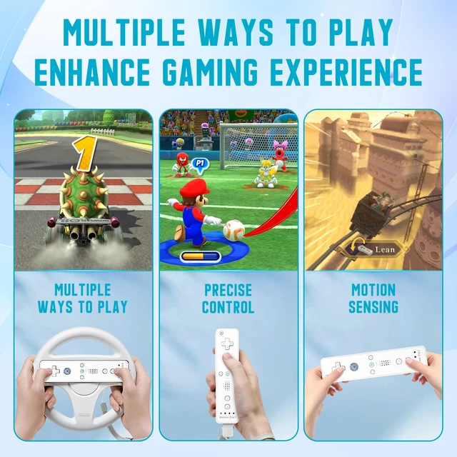 Alt view image 7 of 7 - GUOC Motion Plus Wii Remote Controller 4 Pack with Silicone Case | Compatible with Wii/Wii U, Coming with Silicone Case and Wrist Strap, Thicker silicone case for better protection