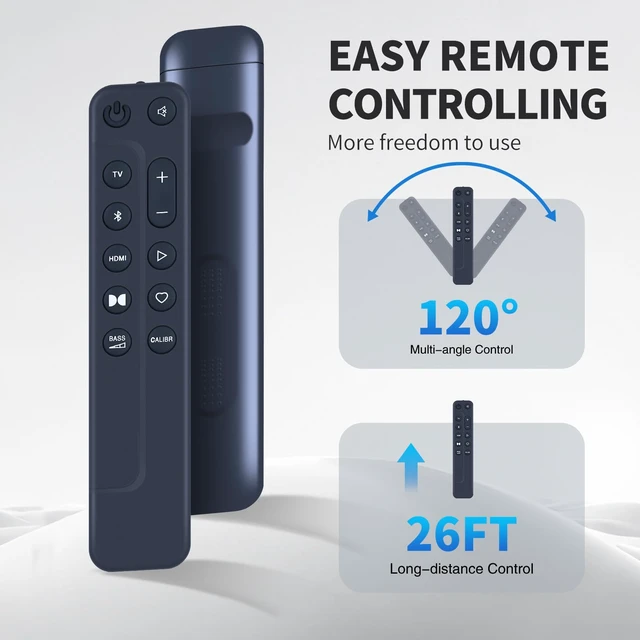 Alt view image 5 of 7 - HZIME New Replacement Remote Control for JBL Soundbar BAR500 BAR300