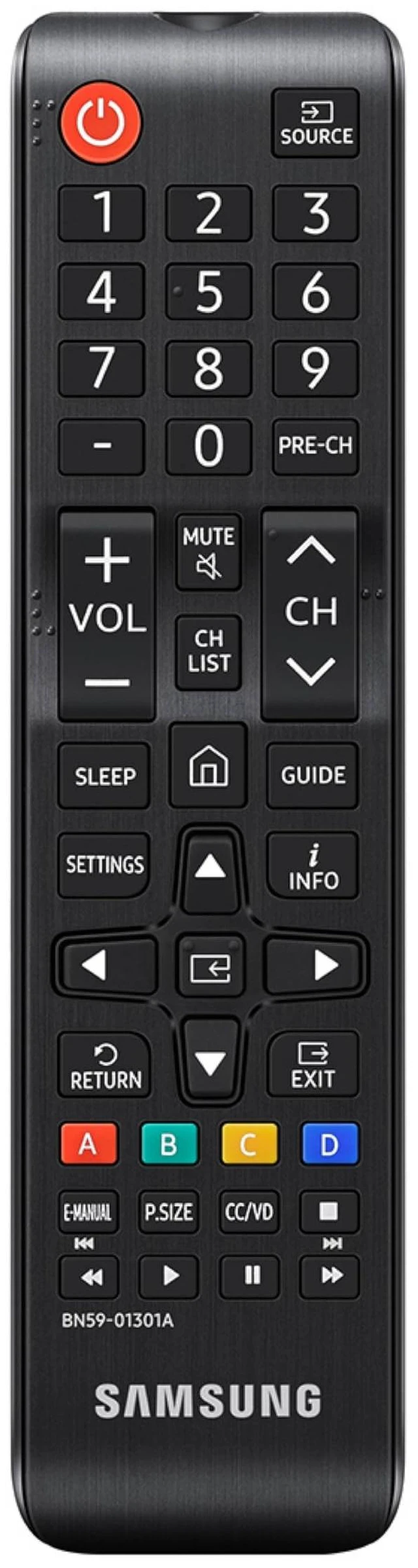 Main image of Universal IR Remote, Smart TV Remote Control, All-in-One Remote, User-Friendly Design, Batteries Included, Black, (VG-TM1240AN/ZA, 2024)