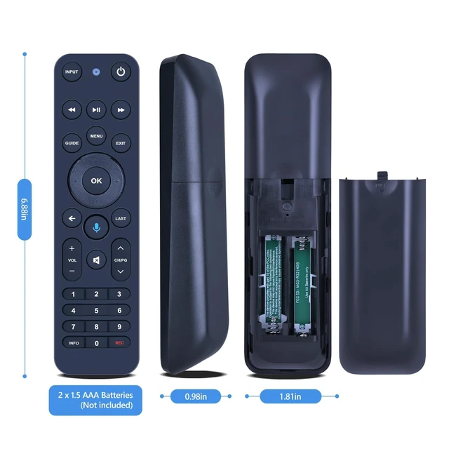 Alt view image 6 of 6 - PZL Replacement for Verizon FiOS TV One Voice Remote Control 2019 MG3-R32140B VRC4100 BLE