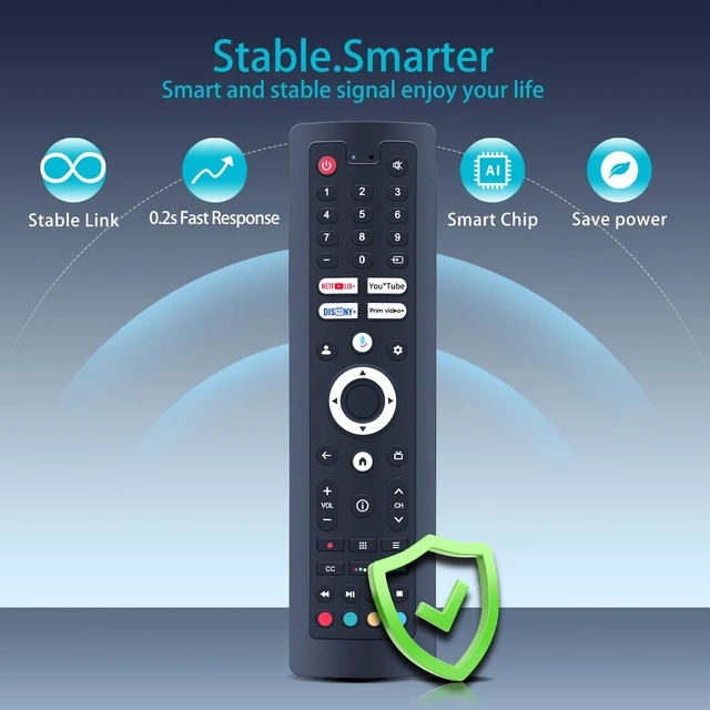 Alt view image 2 of 7 - MOVHEIYL Replacement Voice Remote Control for SYLVOX Outdoor TV QLED Series | Compatible With SYLVOX TV Model:Deck Pro 2.0, Pool Pro 2.0, BT24A1KGGB BT24A0KEGB RT22R2KHFA RT40G3KOFA KT16K0KHGA