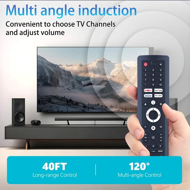 Alt view image 4 of 7 - MOVHEIYL Replacement Voice Remote Control for SYLVOX Outdoor TV QLED Series | Compatible With SYLVOX TV Model:Deck Pro 2.0, Pool Pro 2.0, BT24A1KGGB BT24A0KEGB RT22R2KHFA RT40G3KOFA KT16K0KHGA