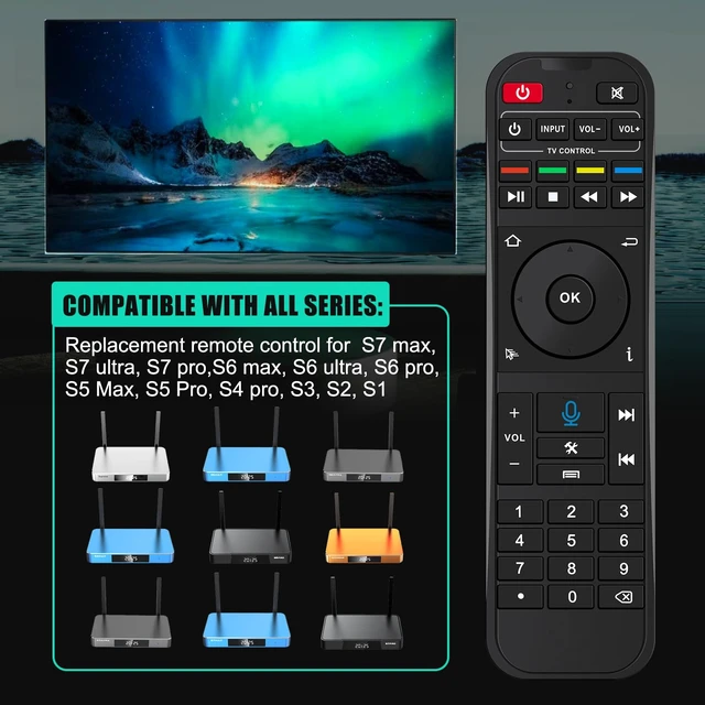 Alt view image 2 of 7 - Fit for Super Box RC-200L Backlit Voice Bluetooth Remote Control Replacement for SuperBox S7 Prime S7 Ultra S7 Max S7 Pro S6 Ultra S6 Max S6 Pro S5Max S5Pro.