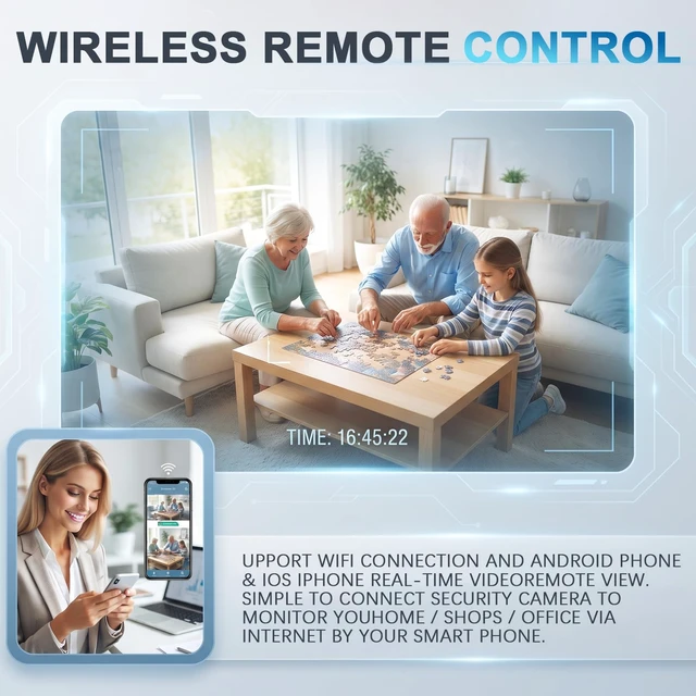Alt view image 6 of 7 - WiFi Hidden Spy Smoke Detector Camera HD1080P Wireless Indoor Nanny Cam | Loop Video Motion Detection Night Vision APP Remote View Indoor Surveillance Video Only Camera