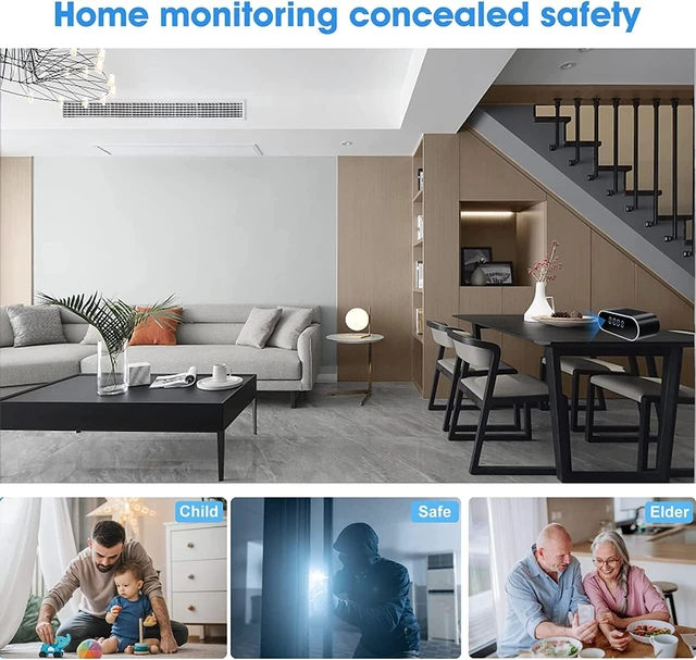 Alt view image 5 of 6 - DAIFAC Hidden Camera Clock 1080P HD Wireless Spy Camera for Home Security,WiFi Mini Nanny Cam with Night Vision,Motion Detection,Remote Live Stream