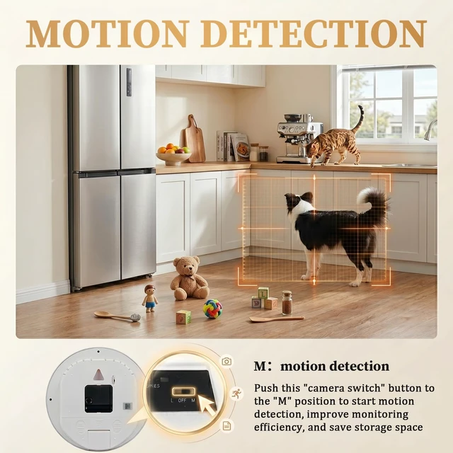 Alt view image 2 of 7 - 1080P Nanny Cam Hidden Spy Camera Wall Clock Security Camera Video Only | HD 1080P Loop Video, Motion Detection, Video Only Designed for Indoor Home Office Security, Local Video Storage without WiFi
