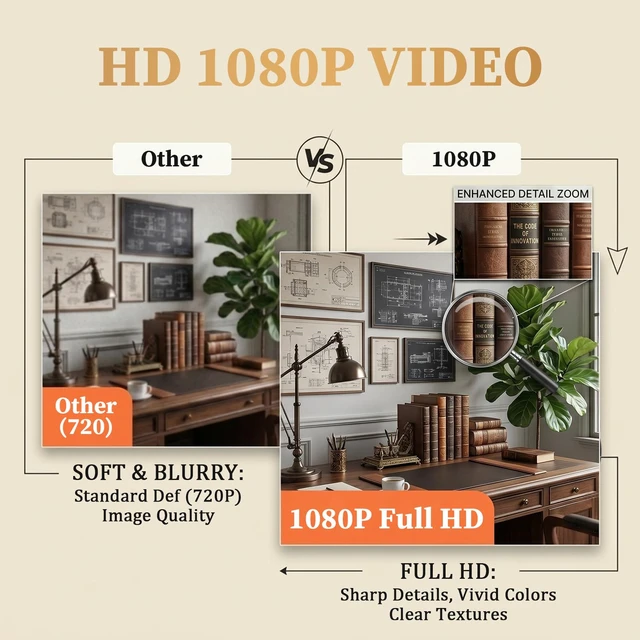 Alt view image 3 of 7 - 1080P Nanny Cam Hidden Spy Camera Wall Clock Security Camera Video Only | HD 1080P Loop Video, Motion Detection, Video Only Designed for Indoor Home Office Security, Local Video Storage without WiFi