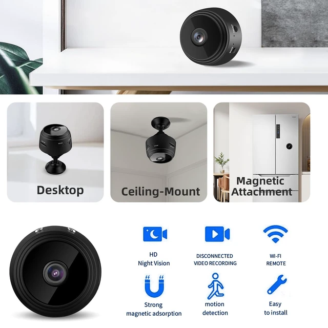 Alt view image 6 of 7 - BYTFUOD Spy Hidden Camera 1080P WiFi Mini Wireless Home Security | Home Indoor Wireless Outdoor Nanny Night Vision Motion Detection Baby Monitor Pet Doorbell Seguridad