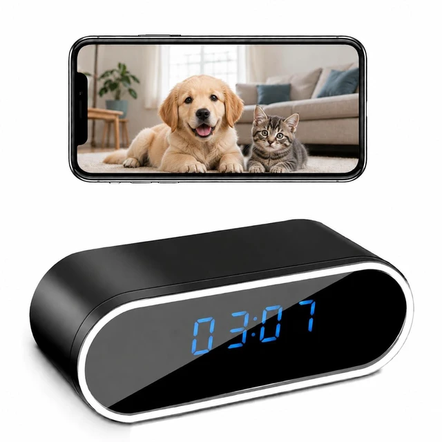 Main image of braosusner 1080P HD Clock Camera WiFi, Indoor Wireless Security Camera with Motion Detection, Night Vision, Remote Monitoring, Nanny Cam for Home, Office, Elderly, Baby and Pet Care