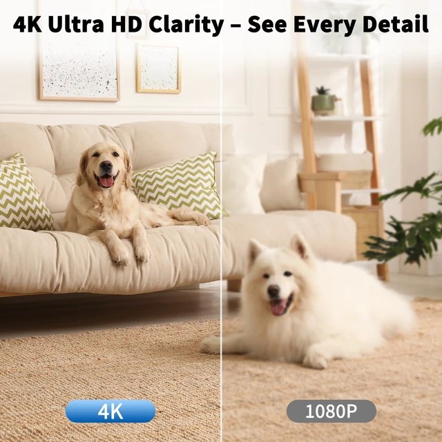 Alt view image 3 of 5 - HIGSEEU 4K Smart Camera Charger with 2.4G/5Ghz Dual WiFi, 160° Wide Angle, Motion Detection, Type-C Plug Indoor Security Mini Camera for Home Pets, iOS & Android App