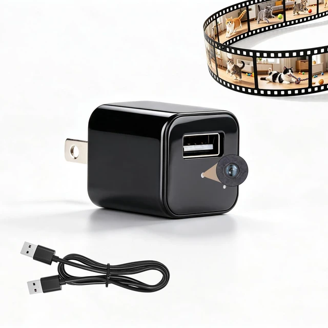 Main image of MINGYY Spy Cams Hidden Camera No WiFi Needed Nanny Camera No Audio | 1080P FHD No WiFi Needed Camera, Motion Detection & Loop Recording Small Camera, No Battery, Connect Power can Work All Day