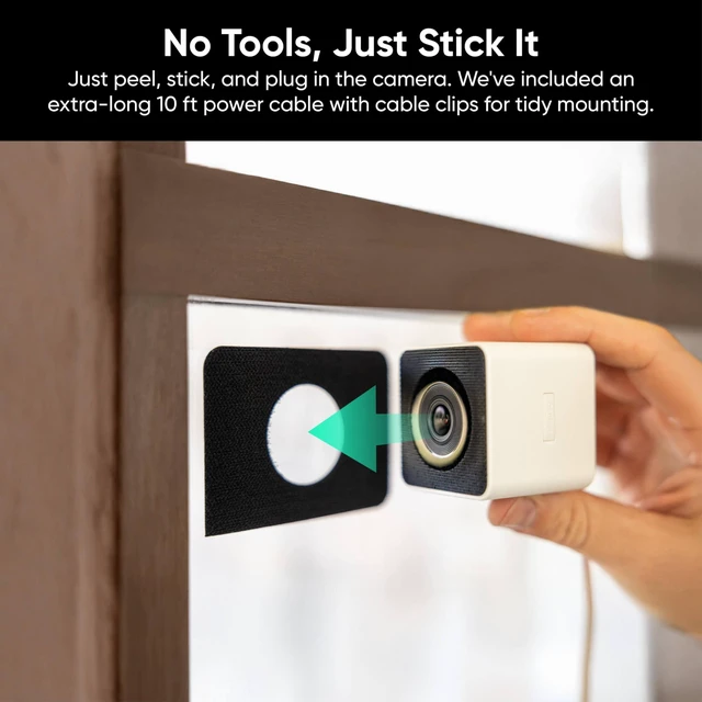 Alt view image 4 of 7 - WYZE Window Camera, WiFi Indoor HD Home Security Camera, Upgraded Color Night Vision, Anti-Glare, AI-Powered Motion Detection, Easy & Quick Setup, 24/7 Recording, Works w/Alexa & Google