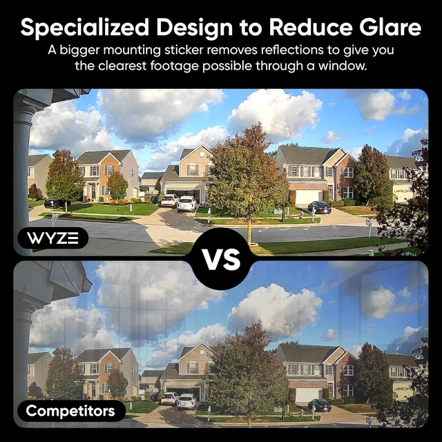 Alt view image 6 of 7 - WYZE Window Camera, WiFi Indoor HD Home Security Camera, Upgraded Color Night Vision, Anti-Glare, AI-Powered Motion Detection, Easy & Quick Setup, 24/7 Recording, Works w/Alexa & Google
