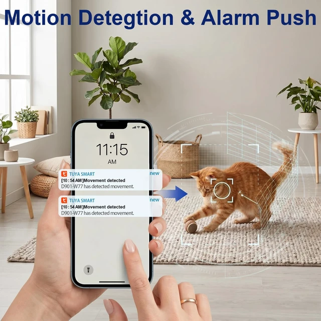Alt view image 3 of 7 - isecumated WiFi Hidden Spy Smoke Detector Camera, Indoor Wireless Nanny Cam | 1080p HD, Motion Detection, Loop Recording, Wifi Connectionl, Night vision function, Visible Ceiling Mount For Home/Office
