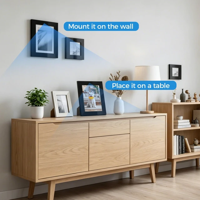 Alt view image 4 of 7 - isecumated Hidden Spy Security Camera Picture Frame, Mini Nanny Cam Indoor | 1080p Small Camera, Motion Detection, Microsd Loop Recording, Indoor Video Surveillance Cameras For Home