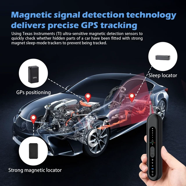 Alt view image 4 of 6 - Hidden Camera Detector Spy Camera Finder Upgraded RF Signal Scanner Bug Detector GPS Tracker Detector Listening Device Finder Portable Privacy Protector for Hotel Travel Home Office Airbnb Bathroom