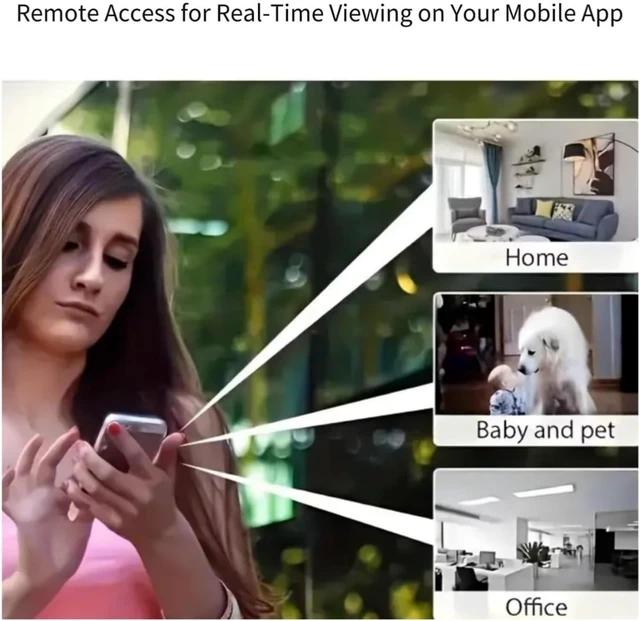 Alt view image 3 of 6 - RYLIOSA Hidden Camera Clock 1080P Wireless spy Camera Indoor Security Nanny Camera with Motion Detection Home Security Device