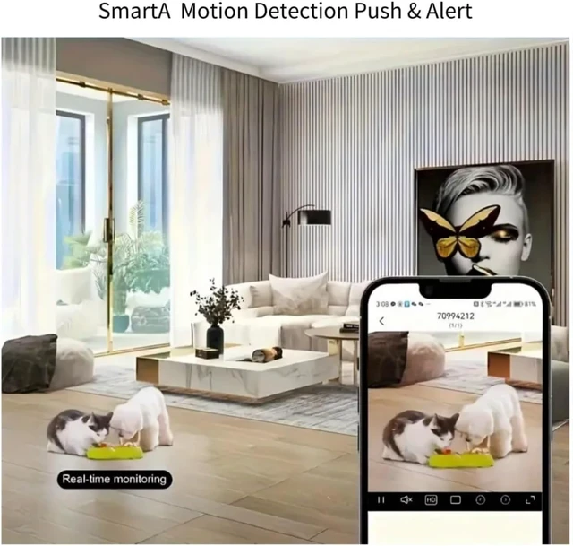 Alt view image 5 of 6 - RYLIOSA Hidden Camera Clock 1080P Wireless spy Camera Indoor Security Nanny Camera with Motion Detection Home Security Device