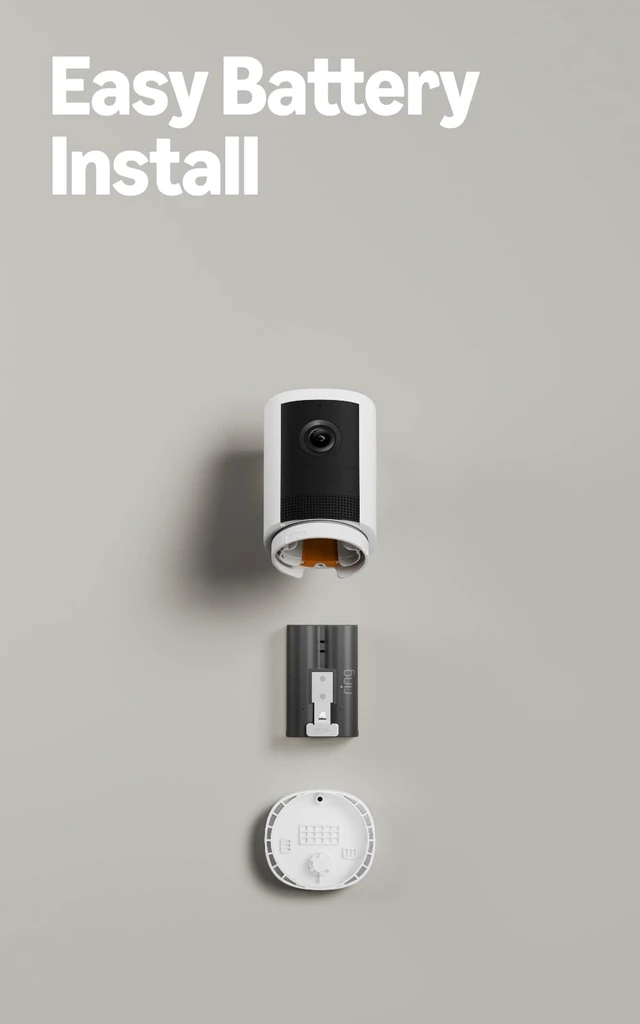 Alt view image 5 of 6 - Ring Outdoor Cam 2K (newest model), Battery, Home or business security, Wide-Angle Retinal 2K Video, 6x Enhanced Zoom, Night Vision, White