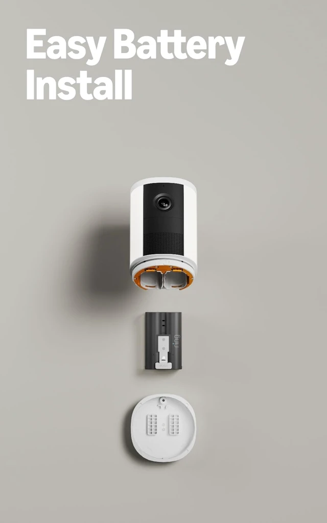 Alt view image 5 of 7 - Ring Spotlight Cam 2K (newest model), Battery, Home or business security, Wide-Angle Retinal 2K Video, 6x Enhanced Zoom, Motion-Activated Spotlights, White