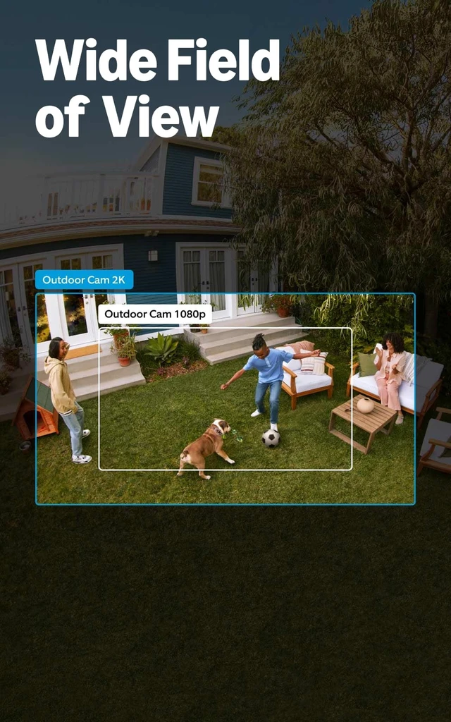 Alt view image 4 of 6 - Ring Outdoor Cam 2K (newest model), Battery, Home or business security, Wide-Angle Retinal 2K Video, 6x Enhanced Zoom, Night Vision, White