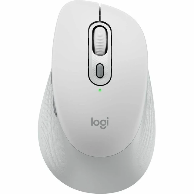 Alt view image 4 of 7 - Logitech Signature Comfort M840 L Wireless Mouse Bluetooth - Off White | Bluetooth, SmartWheel, customizable buttons, multi-device, for Windows, MacOS, iPadOS