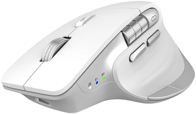 Main image of CITLLA Wireless Bluetooth Mouse, Ergonomic Rechargeable Silent Mouse with Multi-Device, Adjustable DPI, Flying Scroll & Thumb Wheel, Bluetooth Mice for Laptop, Computer, Tablet, Smartphone (White)
