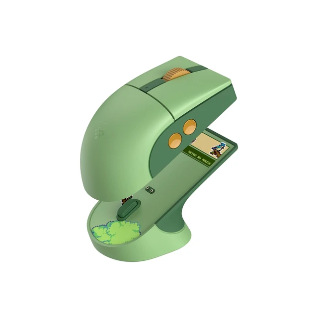 Alt view image 3 of 7 - 8Bitdo Retro R8 Wireless Mouse, PAW 3395, 26K DPI, Forest Wonder | Officially Licensed, 3 Connection Modes, 4K Wireless & 8K Wired Polling, Charging Dock, 4 Side Buttons, HUANO Switches