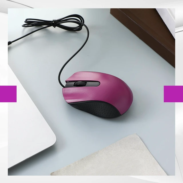 Alt view image 7 of 7 - Bonuci 30 Pack Computer USB Wired Mouse Bulk 3 Button 800/1200 DPI Purple | Ergonomic Noiseless Corded Computer Mice for Laptop, PC Desktop, Computers, Office, School, Classroom Supplies