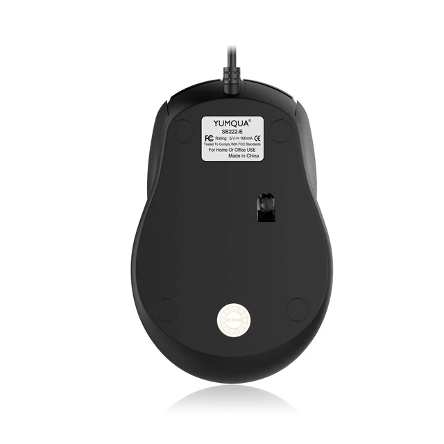Alt view image 5 of 6 - YUMQUA Wired Mouse Silent USB Corded Mouse for Computer MacBook Chromebook | Ergonomic Design Optical Mice Bulk, Right or Left Hand Use, Responsive Tracking, Plug & Play