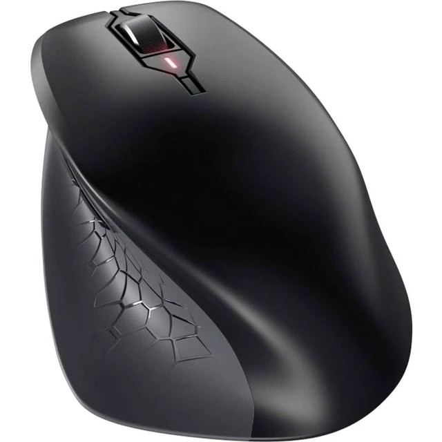 Alt view image 4 of 7 - Cherry Stream Mouse Comfort, Wireless Ergonomic Mouse with Rubberized Thumb Rest, for Right-Handers, 2.4 GHz, 6 Whisper-Quiet Buttons, Battery-Powered, Black